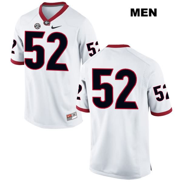 Georgia Bulldogs Men's Tyler Clark #52 NCAA No Name Authentic White Nike Stitched College Football Jersey EFW6456IN
